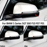 Carbon Fiber Stickers Car Rearview Mirror Anti-rub Trim Strips Anti-Collision Stickers For BMW E60 F10 F07 F01 5 Series 5GT315q