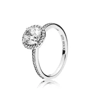 2022 Real 925 Sterling Silver Rings CZ Diamond Anillo en forma Anillos de boda Joyeria de compromiso para mujeres 59 m2