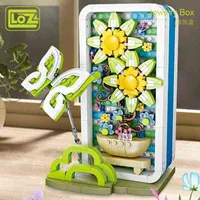 Loz Immortal Bouquet Tij Play Jewelry Box Small Mounted Building Blocks Welcome Spring Butterfly Love Flowers Summer Beauty J220624