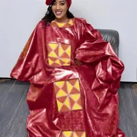 Vestido africano de estilo gratis para mujer Diseño de bordado Ladys vestidos de talla de talla de talla 4xl 5xl 220601