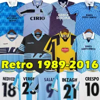 Lazio Retro 1989 1990 1991 1992 Aston Soccer Jerseys 1995 1998 1999 Villa Nedved Simeone Salas Gascoigne 2000 2015 Home Away Shird Veron Crespo Nesta