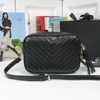 Handbag Women Luxurys Designers Bags 2022 6-color Casual travel tassel small square bag PU material fashion shoulder bag&#039;s wallet 1911# 23*16*7cm