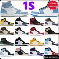 2022 Designer 1s Og Basketball Shoes 1 University Blue Patent Panda Dark Mocha Bred Shadow High Middle Low Cut Unc Twist Smoke Grey Men