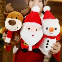 UPS Christmas party Plush Toy Cute little deer doll Valentine Day Decorations angel dolls sleeping pillow Soft Stuffed Animals Soothing Gift For Children C0813