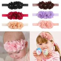 Hair Accessories 3Pcs Set Summer Baby Flower Headband With Elastic Nylon Band Floral Toddler Kids Girls Headwear GiftHair