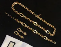 Designer Schmuck Damen Vintage Gold Mode Brief Halskette Armband Hohe Qualität Reines Kupfer Material Paar Hochzeit Geburtstagsgeschenk Halskette