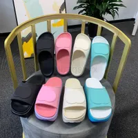 Interlocking slides designer foam rubber macaron color slippers sole summer beach outdoor indoor casual slipper size 35-45