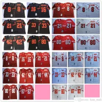 NCAA 75th Mitchell and Ness Vintage Football 8 Steve Young Jerseys Retro Stitched 16 Joe Montana 21 Deion Sanders 87 Dwight Clark Jersey college Red Black White