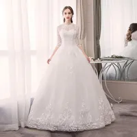 Inne suknie ślubne do Dower 2022 elegancka sukienka o szyję moda seksowna bez pleców haft haftowy