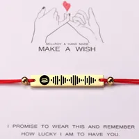 Casal Custom Music Spotify Code Bracelet for Man Men Men Made Bracelet Pulseira Personalizada Jóias Presentes para o Ano 220817