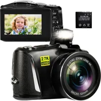 Câmera de câmeras digitais 2,7k 48MP Full HD Point e Shoot com tela de 3,0 polegadas R6S ProfessionalDigital