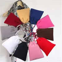 velvet drawstring bags high quanlity Gift packaging Flocked Jewelry bag Jewelries pouches Headphone packing cloth Favor Holders262l
