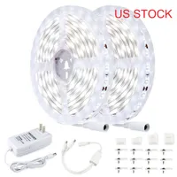 US Stock 32.8ft/10m LED Strip Lights 6500K Super Bright White Dimmable 24V DC LEDS LEDS LIGH