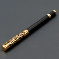 High Quality Luxury Metal Gel Sculpture Pattern Roller Office School Stationary Pen 1.0mm Customized Name Gift 220613