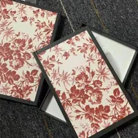 Vintage Designer Floral Notepads Office Business Book Notebook Gift Hardcover Blank Page Diary Notebooks With Box