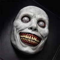 Ürpertici Cadılar Bayramı Maskesi Gülümseyen Şeytanlar Korku Yüz Maskeleri Kötü Cosplay Props Giyim Partisi Giyim Aksesuarları Hediyeler 220715