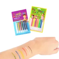 6 Colors Face Painting Crayon Pencils Temporary Tattoos Splicing Structure Paint Crayons Painting Pen Stick For Children Party Mak2355