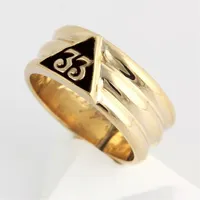 Herren 33. Grad Scottish Rite Masonic Edelstahl Ring Gold Mason Ehering Band Ringe Mauerwerk Schmuck Geschenk218s