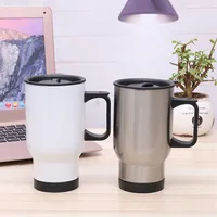 Sublimation Car Cup Tumblers Thermal Transfer Blank DIY Stainless Steel Travel Creative Insulation Vacuum with Handle230G