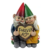 تماثيل Garden Gnome تمثال راتنجات فن سطح المكتب هدايا الزوجين في الهواء الطلق النحت المنزلي ديكور الزخارف الحجارة 220721