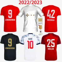 Player + fans versión 21 22 camisetas de fútbol del Bayern múnich LEWANDOWSKI SANE GORETZKA COMAN MULLER DAVIES camiseta de fútbol 2021 2022 HUMANRACE adulto hombre