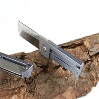 High End Rocket CNC TC4 Titanium Folding knife D2 Steel Blade Tactical Outdoor Pocket knives EDC tool Xmas Gift294V