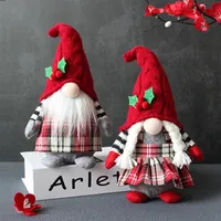 Christmas Decorations Cute Gnome Plush Doll Faceless Party Props With Hooded Home Table Gnomes Decor For Ornament Gifts313J
