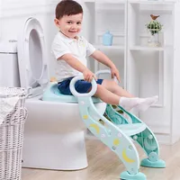 Child potty Baby Child Potty Toilet Trainer Seat Step Stool Ladder Adjustable Training Chair # LJ201110299F