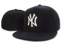 Moda Caps por atacado 23 cores Classic Team Navy Blue Color no campo Baseball Hats Rua Hip Hop Sport York Full Fecht Fecht Design Caps H10