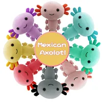 Süße Tier Axolotl Plüsch Spielzeugpuppe gefüllt Plushie Pulpos Plüsch-Soft-Kissen-Toy-Kinder Zimmer Bett Dekoration Spielzeug Kinder Geschenke
