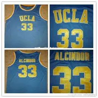 Ucuz #33 Lew Alcindor UC Bruins Basketbol Formaları Retro Gerilemeler Erkek Nakış Formaları Her Boyut Numarası Piyer Adı Yelek Sh