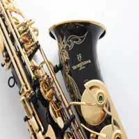 Yanagisawa Alto Saxofón de alta calidad A-991 A-WO10 EB Negro lacado lacado llave de saxo bellamente tallado Alto Professional Ship2405