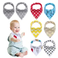 Baby Pacify Bibs & Burp Cloths Double layer Cotton Triangle scarf Handkerchief Soothing saliva towel Wholesale