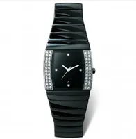 뜨거운 판매 새로운 패션 블랙 세라믹 시계 여성 쿼츠 운동 시계를위한 럭셔리 시계 여성 손목 시계 RD26