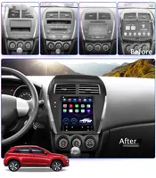 Bilvideoradio 10.1 tum Android för Citroen C4 2010-2015 Mitsubishi ASX Peugeot 4008 Support bakre kamera WiFi Mirror Link