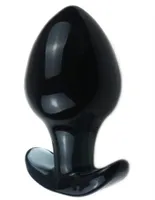 Black 66cm Huge Glass Butt Plug anal Vaginal ball Dilatador Anal Plugs Dilator Prostate Massage sexy Toys for Couples Buttplug
