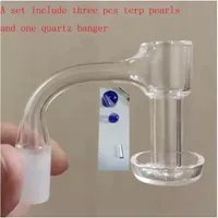 wholesale factory Fully Weld Terp Slurper Set Quartz Banger Nail smoke with marble carb cap ball Vacuum pearls pill domeless oil glass bong rigs