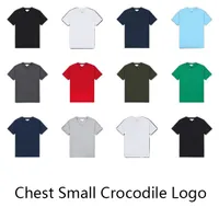 10 kolorów Krokodyl Krokodyl Haft Małe logo Mens T Shirt Wysoka jakość France Luksusowe koszule Klasyczna swoboda koszulka