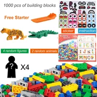 1000 pc's gemengde kleur educatief diy bulk Australische bouwsteen baksteen kleuterschool aanbeveling speelgoed met starter instructie332Q