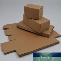 Scatola regalo di carta regalo Kraft a buon mercato piccola scatola di carta artigianale a mano naturale scatola da imballaggio cartone kraft box282v
