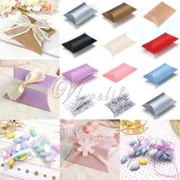 100pcs /Lot Style Pillow Shape Box Candy Geschenk für Hochzeitsfeiern Dekor