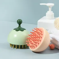 Şampuan fırçası masaj başlık fırçası kafa şampuan tarak silikon kafa derisi saç temizleme fırçaları