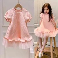Kids Dresses For Girls Children Birthday Party pink Princess Dress Up Costume for Kids Clothes Pink 3-12T Vestidos G220429