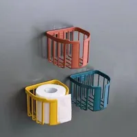 Süblimasyon Punch-Ücretsiz Tuvalet Kağıdı Raf Banyo Mutfak Doku Kutuları Duvara Monte Yapışkan Kağıtları Saklama Kutusu Tuvalet Kağıtları Tutucu Rulo Kağıt