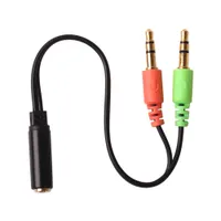 3,5 mm Jack 2 masculino a 1 fêmea dupla y Splitter Audio Cable Ponene de fone de ouvido Adaptador de linha auxiliar