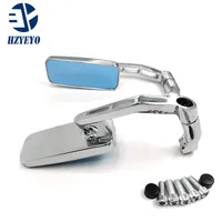 Motorcycle Mirrors 3 Colors 7 8" 22mm Moto Handlebar End Mirror Rearview Mirror Accessories Reversing Reflective Back-view Motorbike
