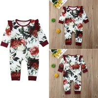 Pudcoco Girl Jumpsuits AU born Infant Baby Girl Floral Romper Jumpsuit Outfit Clothes 0-24M 220815