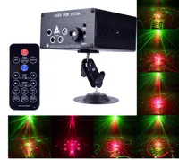 5 Löcher 120 Muster LED-Laserbeleuchtung Sprachaktivierte rotierende rotierende rote blaue und grüne Bühnenlicht-Mini-Fernbedienung