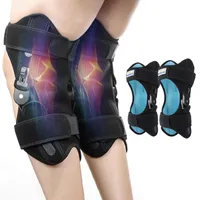 Elbow & Knee Pads 1 Pair Joint Support Device Brace Lift Squat Sports Power Spring Force Running
