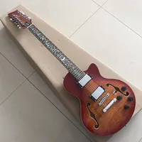 Custom 12 Strings Grand Jazz Guitar Guitar Real Abalone Vine Inlays273Y
